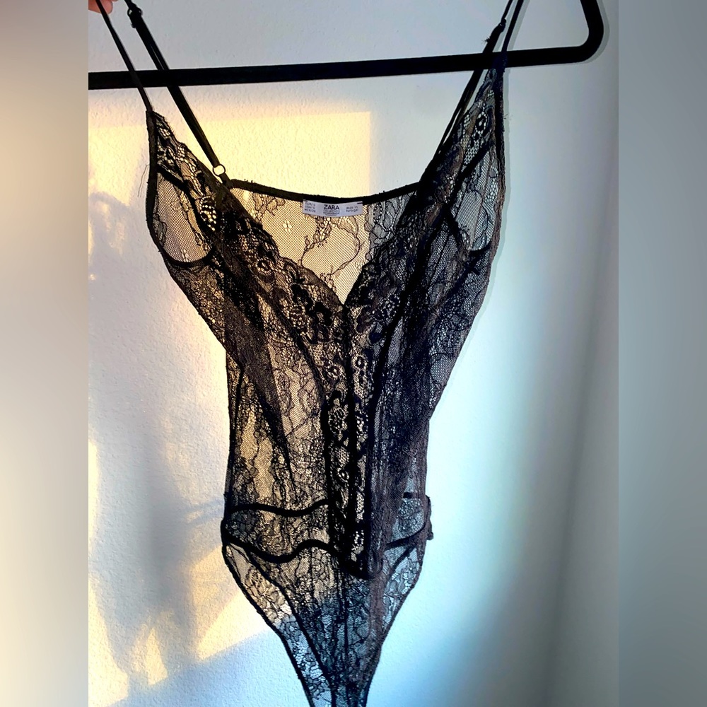 Zara lace bodysuit.